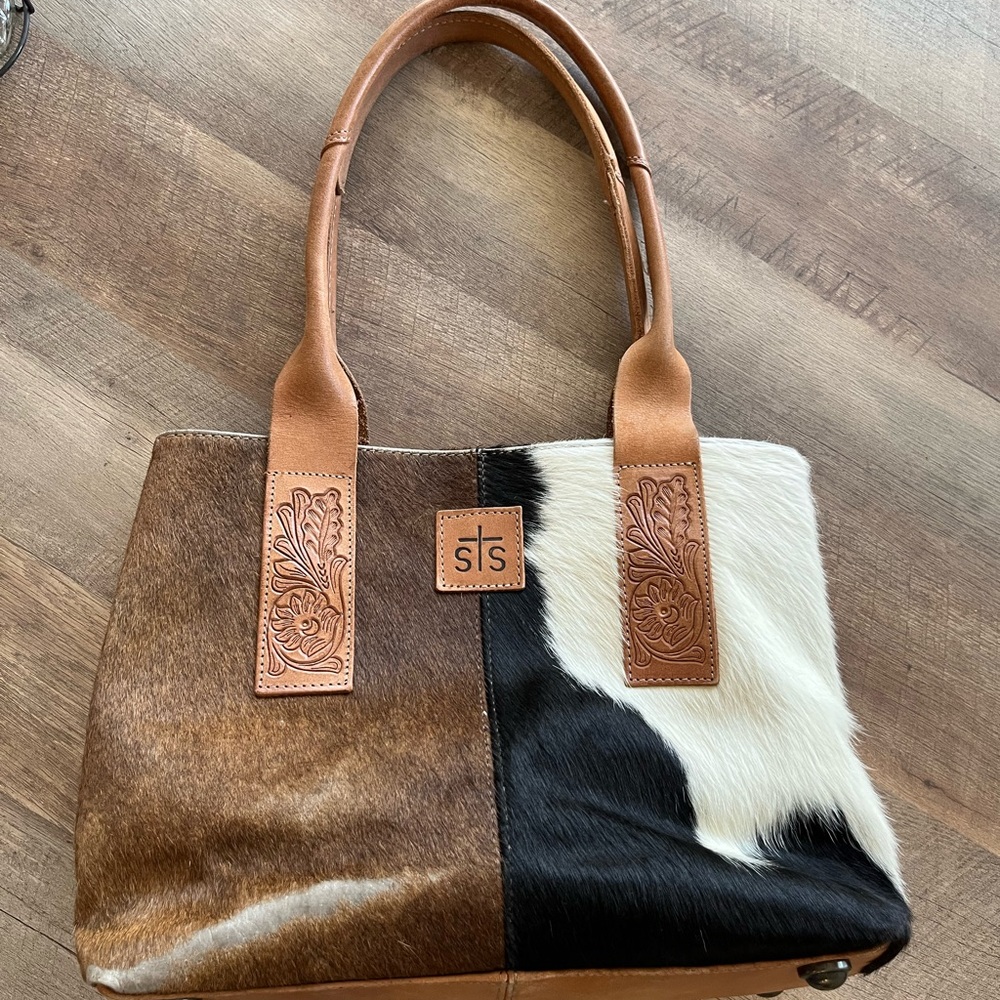STS Ranchwear Women's Brown and Black Tote Bag